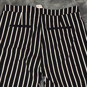 Forever 21 pinstripe stretchy pants size XxL black n white NWT never worn